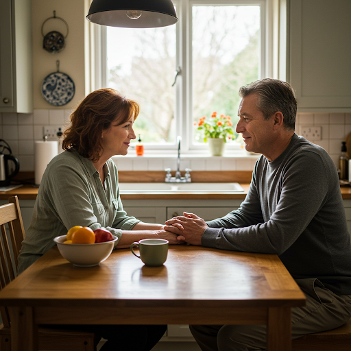 Couple discussing erectile dysfunction (ED) with empathy and active listening