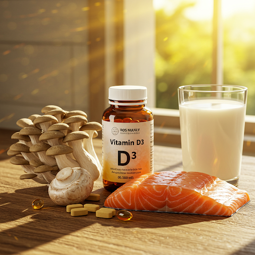 Vitamin D-rich foods and supplements for erectile strength