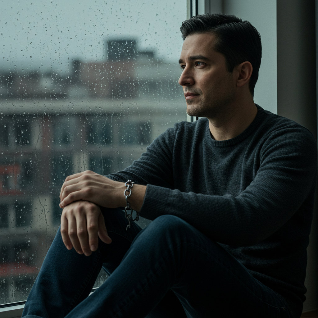 Man reflecting on overcoming erectile dysfunction and societal expectations