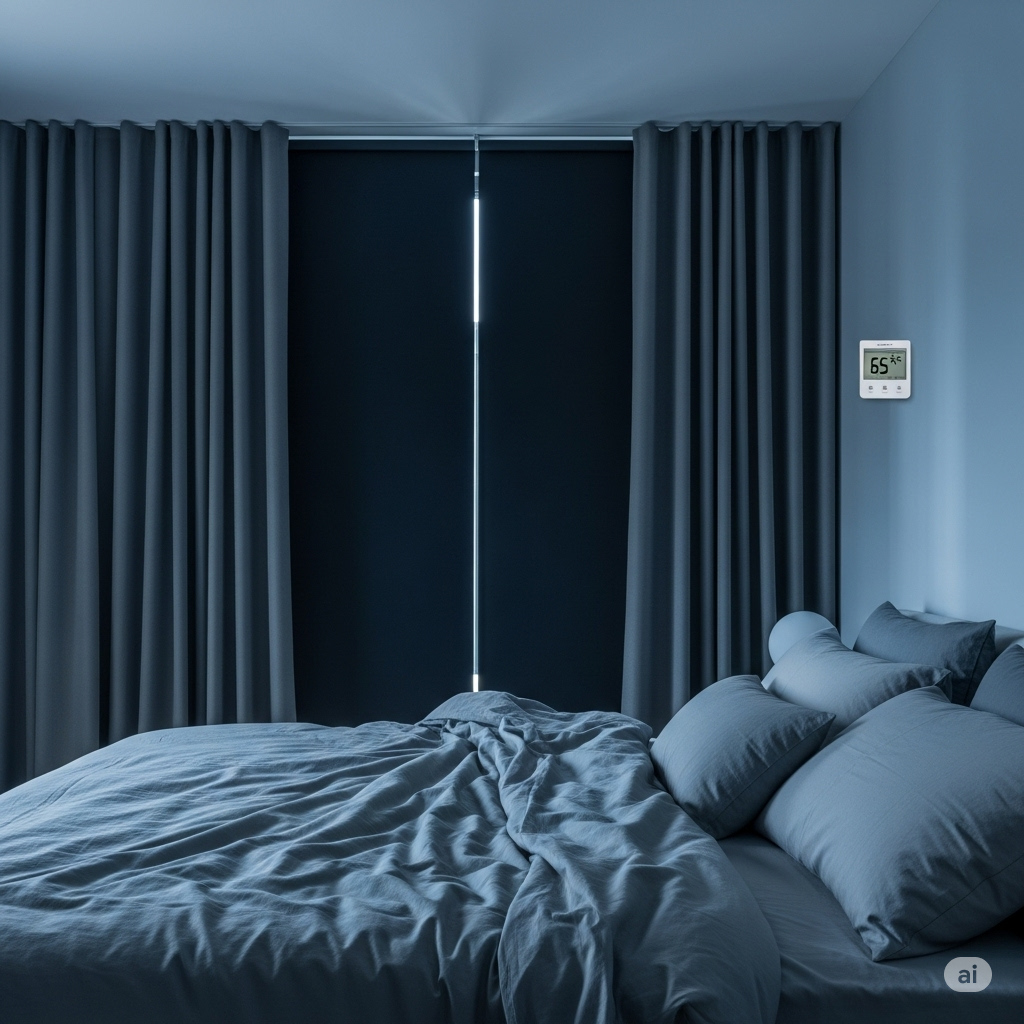 Optimal sleep sanctuary setup for better sleep hygiene to support erectile health