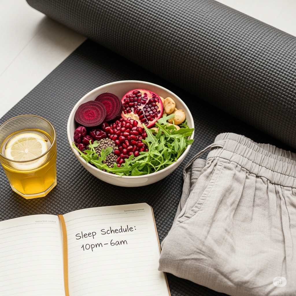 Yoga sexual wellness lifestyle with diet, hydration, and clothing tips